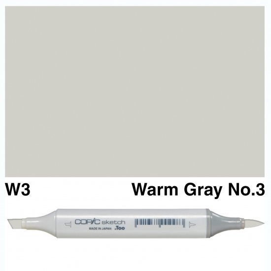 Copic Sketch W3-Warm Gray No.3 - Click Image to Close