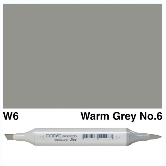 Copic Sketch W6-Warm Grey No.6 - Click Image to Close
