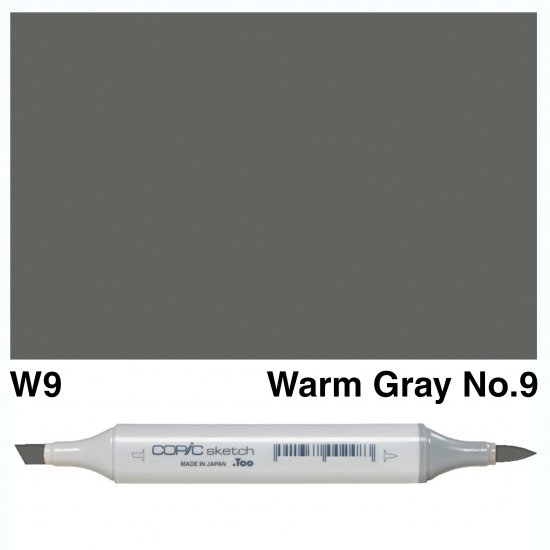 Copic Sketch W9-Warm Gray No.9 - Click Image to Close