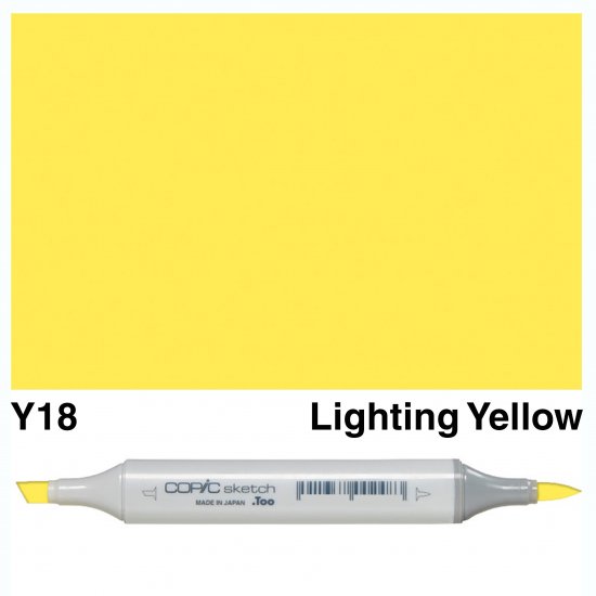 Copic Sketch Y18-Lighting Yellow - Click Image to Close