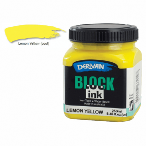 Derivan Block Ink Lemon Yellow 250ml
