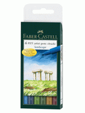 Faber Castell Pitt Artist Pen Landscape Set 6