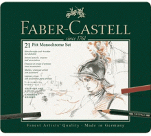 Faber-Castell Pitt Monochrome Mixed Media Set (12 tin)