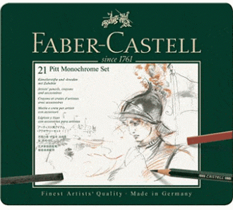 Faber-Castell Pitt Monochrome Mixed Media Set (21 tin)