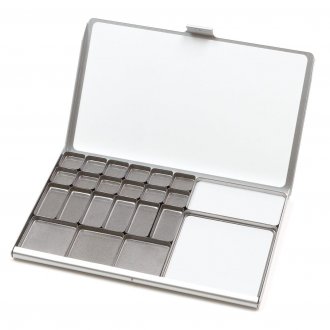 Folio Palette with Assorted Pans Silver
