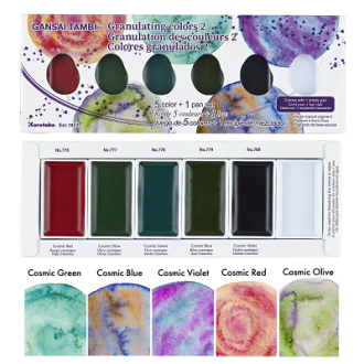 Kuretake Gansai Tambi Granulating Colours #2 W/C Set 6 Pans