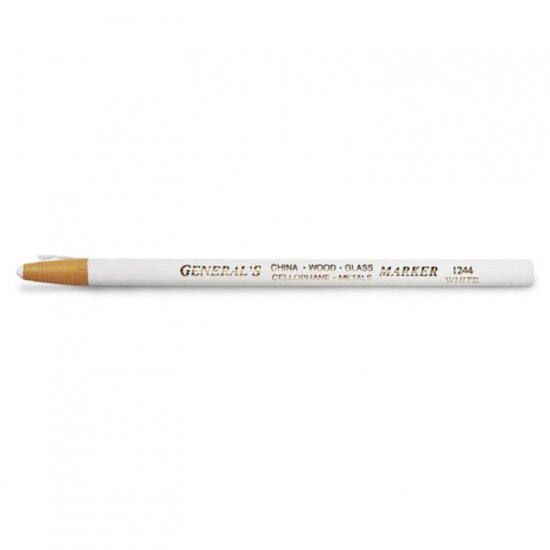 Generals China Marker Pencil White - Click Image to Close