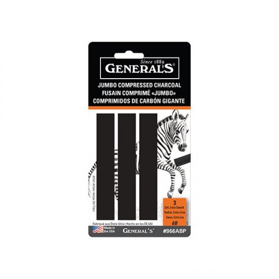 General's Jumbo Charcoal (3 pack) - Click Image to Close