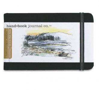 Hand Book Journal 130gsm 5.5x3.5" L/scape Black