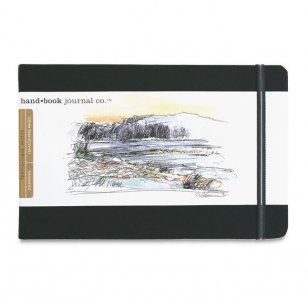 Hand Book Journal 130gsm 8.25x5.5" L/scape Black