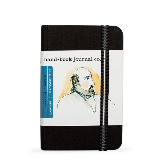 Hand Book Journal 130gsm 3.5x5.5" Portrait Black - Click Image to Close