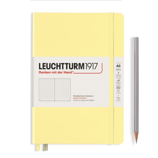 Leuchtturm Notebook HC Medium A5 251p Dotted Vanilla - Click Image to Close