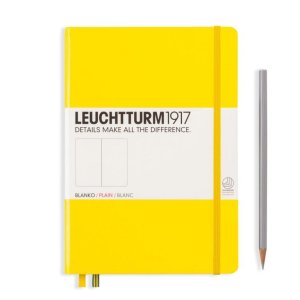 Leuchtturm Notebook HC Medium A5 251p Plain Lemon