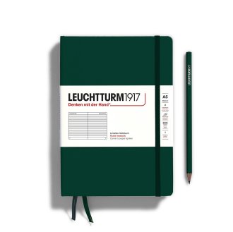 Leuchtturm Notebook HC Medium A5 251p Ruled Forest Green