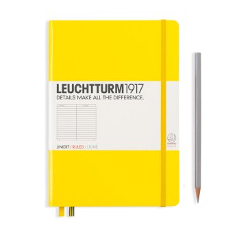 Leuchtturm Notebook HC Medium A5 251p Ruled Lemon