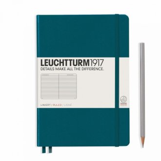 Leuchtturm Notebook HC Medium A5 251p Ruled Pacific Green