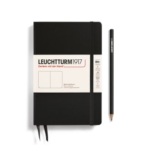 Leuchtturm Notebook HC Paperback B6+ Hardcover 219p Plain Black