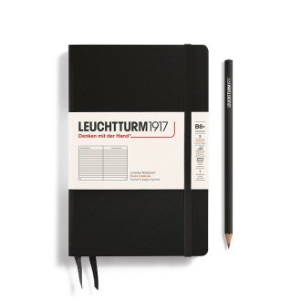Leuchtturm Notebook HC Paperback B6+ Hardcover 219p Ruled Black