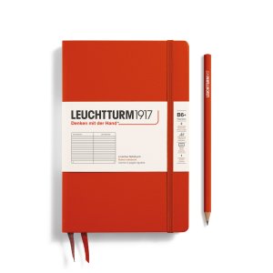Leuchtturm Notebook HC Paperback B6+ HC 219p Ruled Fox Red