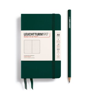 Leuchtturm Pocket A6 Hardcover 187 pages dotted Forest Green