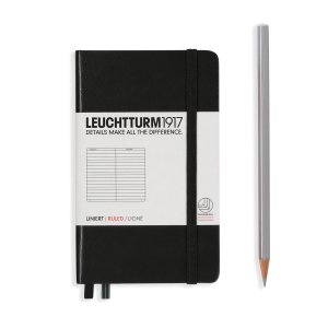 Leuchtturm Notebook HC Pocket A6 187p Ruled Black