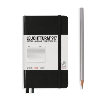 Leuchtturm Notebook HC Pocket A6 187p Ruled Black
