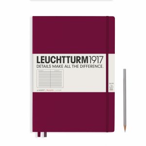 Leuchtturm Notebook HC Pocket A6 187p Ruled Port Red