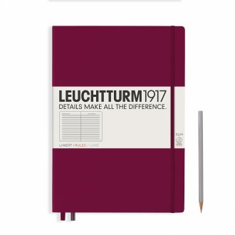 Leuchtturm Notebook HC Pocket A6 187p Ruled Port Red