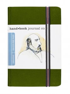 Hand Book Journal 5.5x3.5 Green Portrait 130gsm