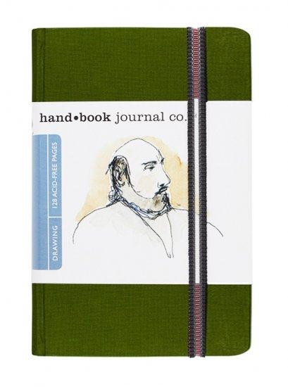 Hand Book Journal 5.5x3.5 Green Portrait 130gsm - Click Image to Close