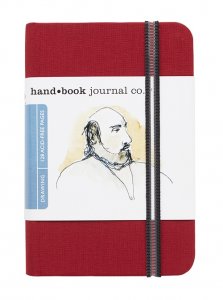 Hand Book Journal 5.5x3.5 Vermilion Portrait 130gsm