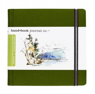 Hand Book Journal 5.5x5.5 Green Square 130gsm