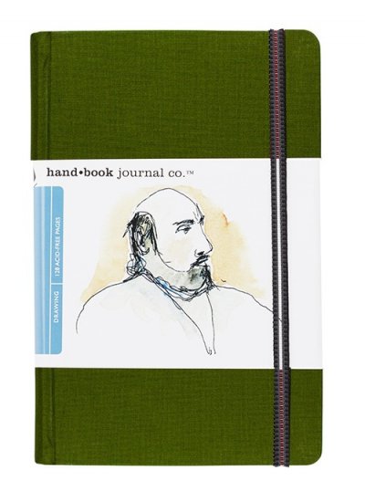 Hand Book Journal 8.25x5.5 Green Portrait 130gsm - Click Image to Close