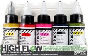 Golden High Flow Ink and Marker Set