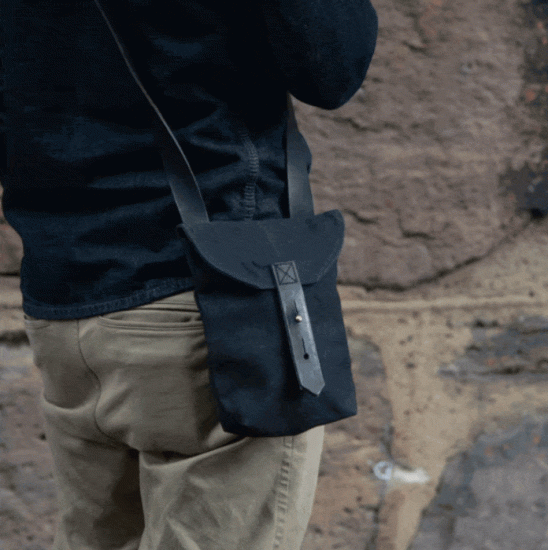 All Black Small Hunter Satchel - Click Image to Close