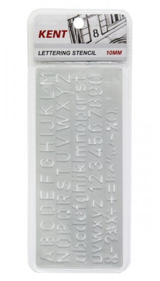 Kent Lettering Stencil 10mm - Click Image to Close