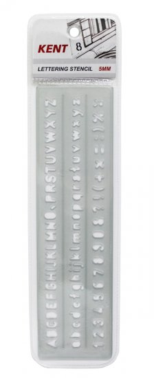 Kent Lettering Stencil 5mm - Click Image to Close