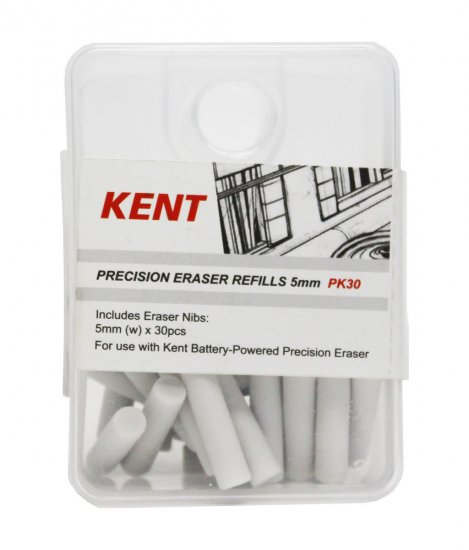 Kent Battery Eraser Refills 5mm - Click Image to Close