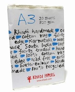 Khadi Handmade Cotton Rag Paper Medium 320gsm A3