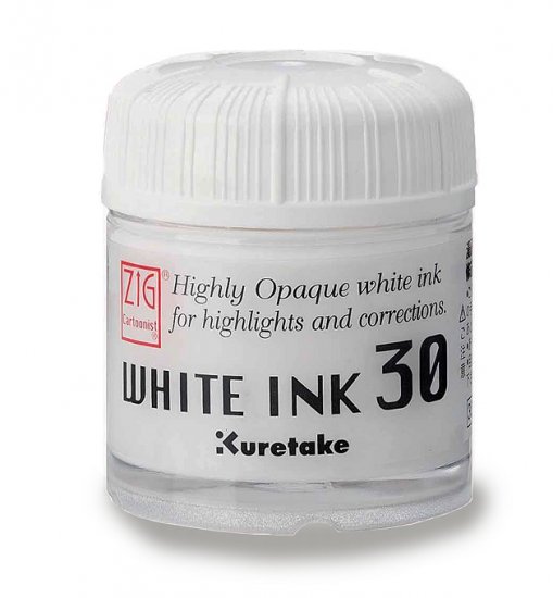 Zig Kuretake White Sumi Ink 30ml - Click Image to Close
