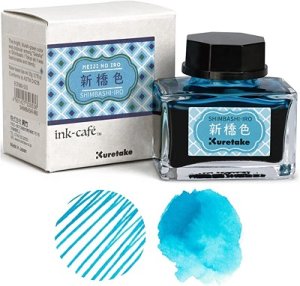 Kuretake Meiji-No-Iro Ink Shimbashi-Iro Blue 20ml