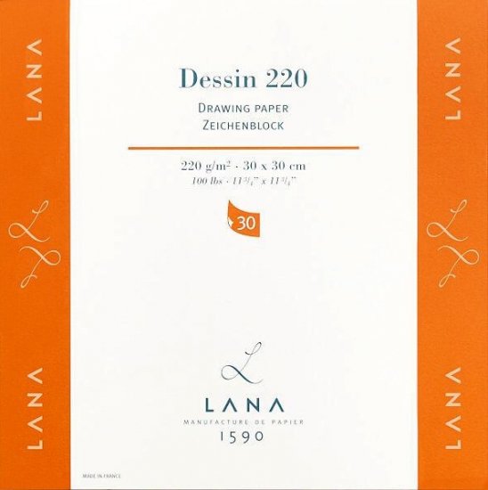 Lana Dessin Pad 220gsm 30x30cm - Click Image to Close