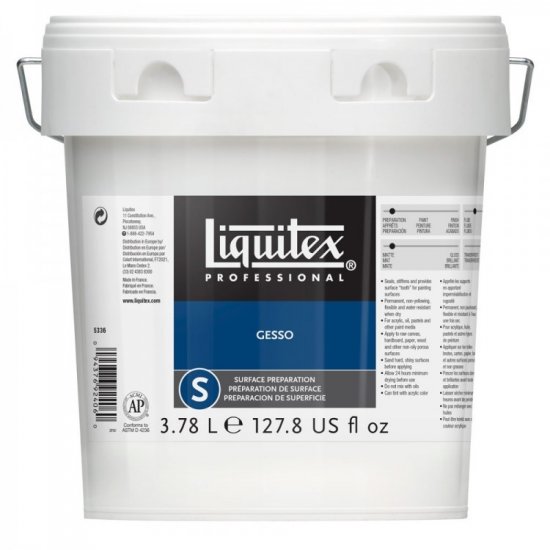 Liquitex White Gesso Surface Preparation 3.7lt - Click Image to Close