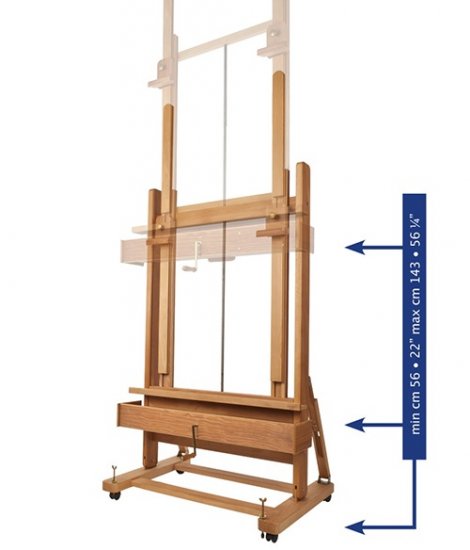 Mabef Studio Easel M02 with Crank - Click Image to Close