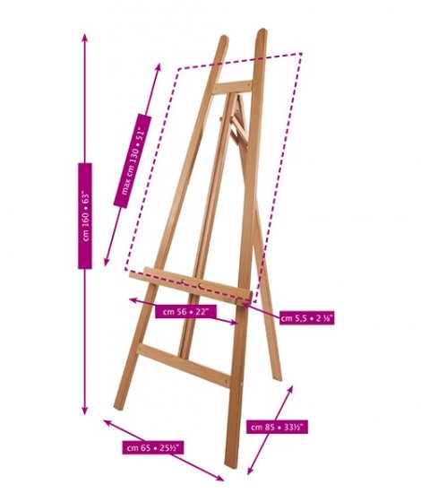Mabef Lyre Easel M20 - Click Image to Close