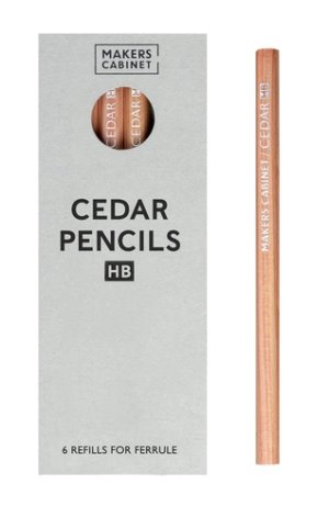 Makers Cabinet Ferrule Cedar Pencil Refills HB 6pk Makers Cabinet Ferrule Cedar Pencil Refills HB 6pk
