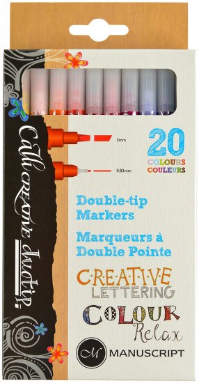 Manuscript Callicreative Duotip Assorted Colours 10pk - Click Image to Close