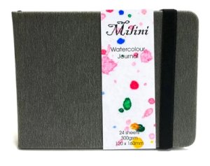 Milini Watercolour Journal Grey 300gsm Milini Watercolour Journal Grey 300gsm