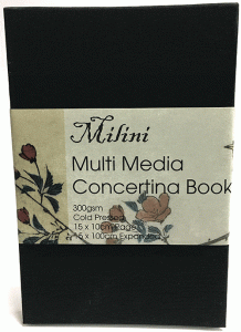 Milini Multi Media Concertina Book 10x15cm 300gsm CP