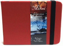 Milini Watercolour Journal Red